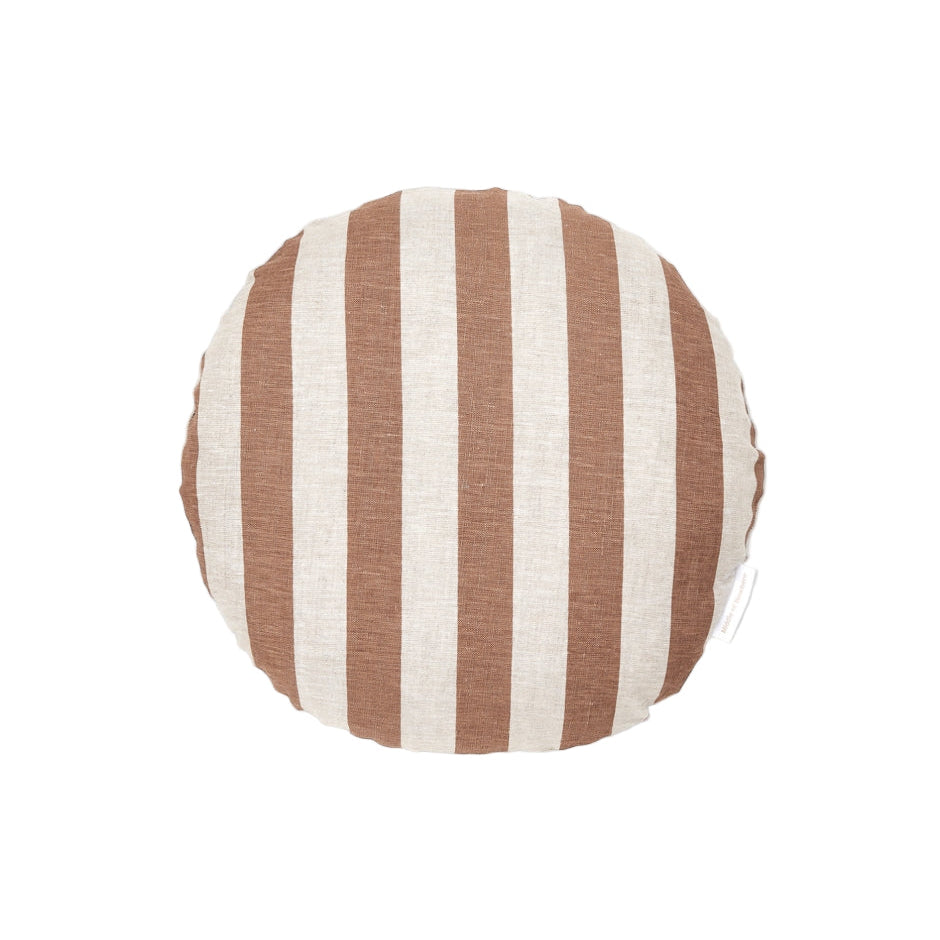 Ex Display - Stripe 40cm Round Cushion - Hazel Cushion Warran-Local