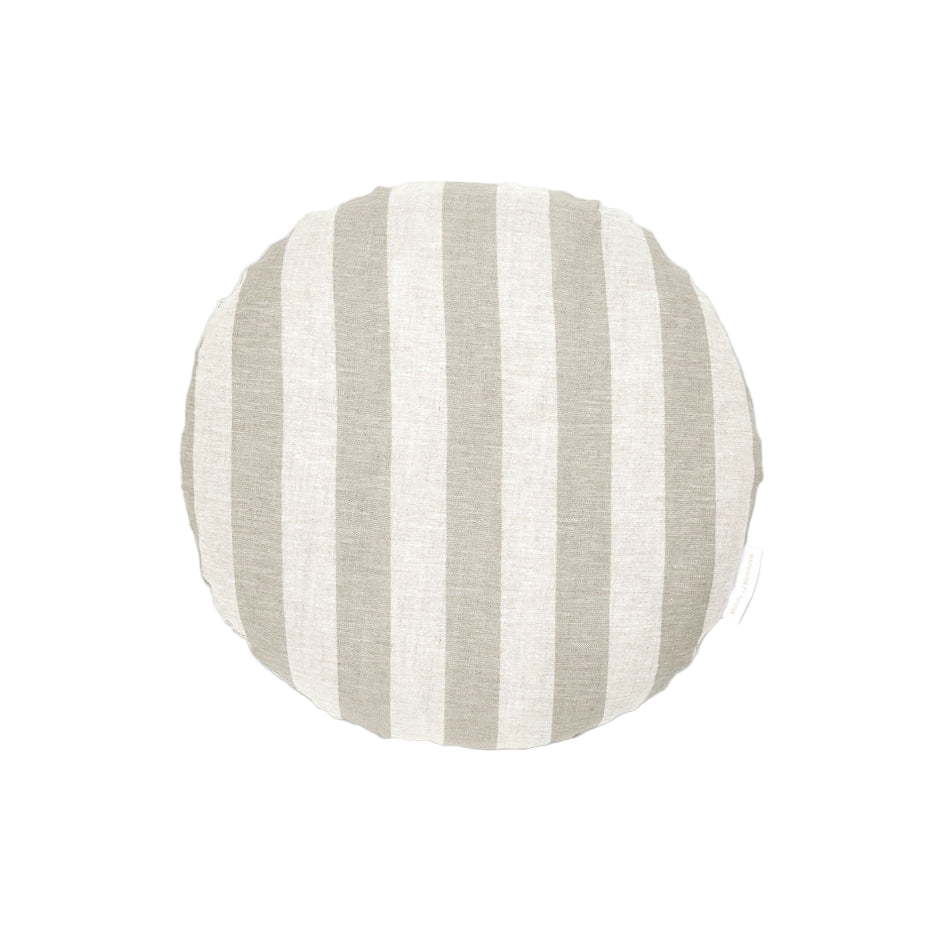 Ex Display - Stripe 40cm Round Cushion - Mist Cushion Warran-Local