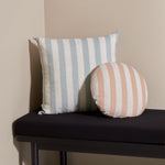Ex Display - Stripe 40cm Round Cushion - Rose Cushion Warran-Local