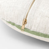 Ex Display - Stripe 40cm Round Cushion - Sage Cushion Warran-Local