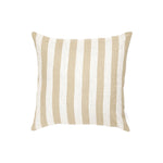Ex Display - Stripe 50cm Square Cushion - Fawn with Feather Insert Cushion Warran-Local