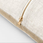 Ex Display - Stripe 50cm Square Cushion - Fawn with Feather Insert Cushion Warran-Local