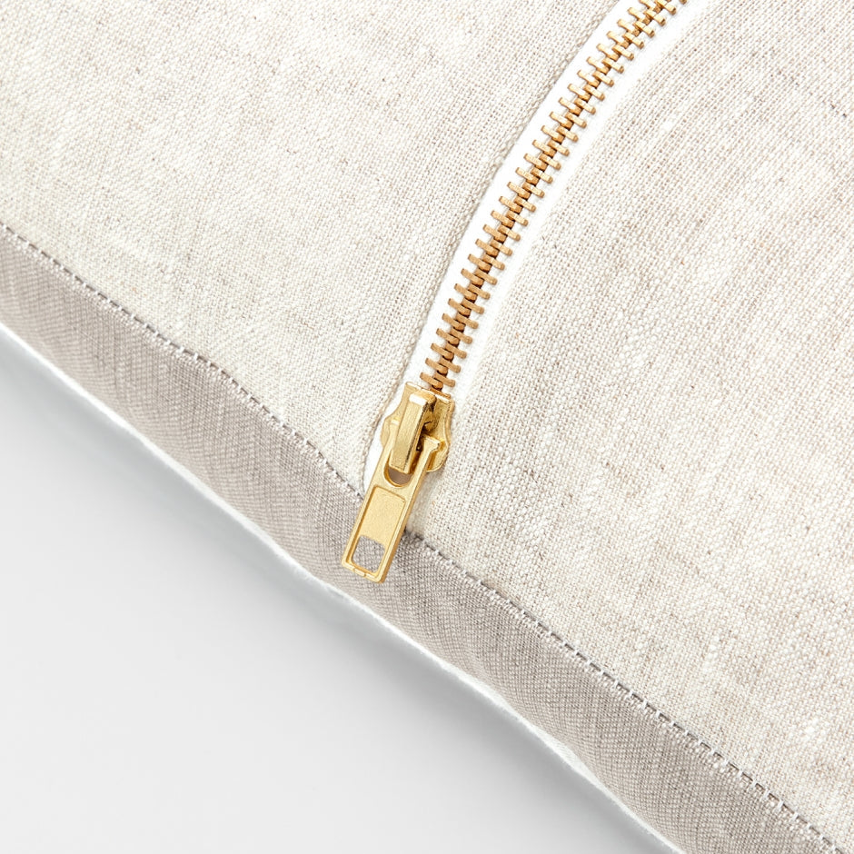 Ex Display - Stripe 50cm Square Cushion - Mist with Feather Insert Cushion Warran-Local