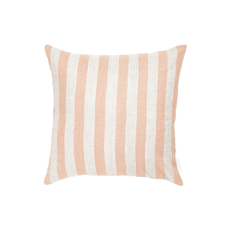 Ex Display - Stripe 50cm Square Cushion - Rose with Feather Insert Cushion Warran-Local