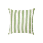 Ex Display - Stripe 50cm Square Cushion - Sage with Feather Insert Cushion Warran-Local