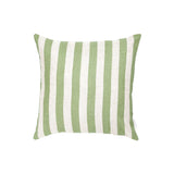 Ex Display - Stripe 50cm Square Cushion - Sage with Feather Insert Cushion Warran-Local