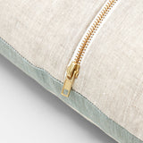 Ex Display - Stripe 50cm Square Cushion - Sky with Feather Insert Cushion Warran-Local