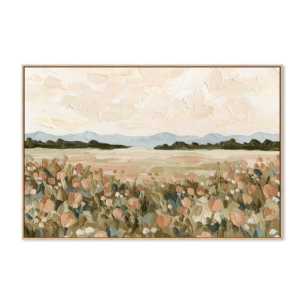 Sunnyside, By Hannah Weisner Wall Art Gioia-Local 60x40cm Framed Canvas Oak