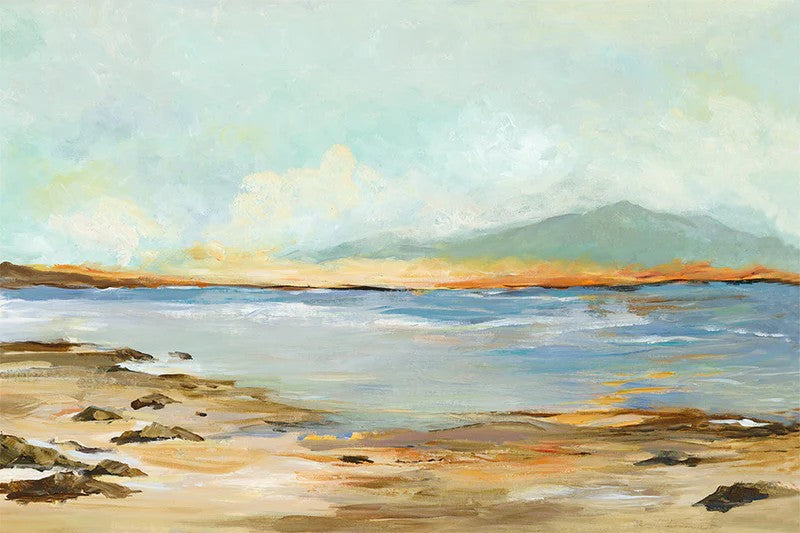 Sunset on the Sand, By Jacob Q Wall Art Gioia-Local Gold Framed Canvas 60x40cm