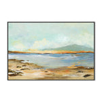Sunset on the Sand, By Jacob Q Wall Art Gioia-Local Black Framed Canvas 60x40cm