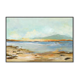 Sunset on the Sand, By Jacob Q Wall Art Gioia-Local Black Framed Canvas 60x40cm