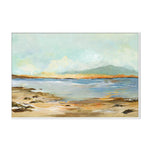Sunset on the Sand, By Jacob Q Wall Art Gioia-Local White Framed Canvas 60x40cm