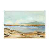 Sunset on the Sand, By Jacob Q Wall Art Gioia-Local White Framed Canvas 60x40cm