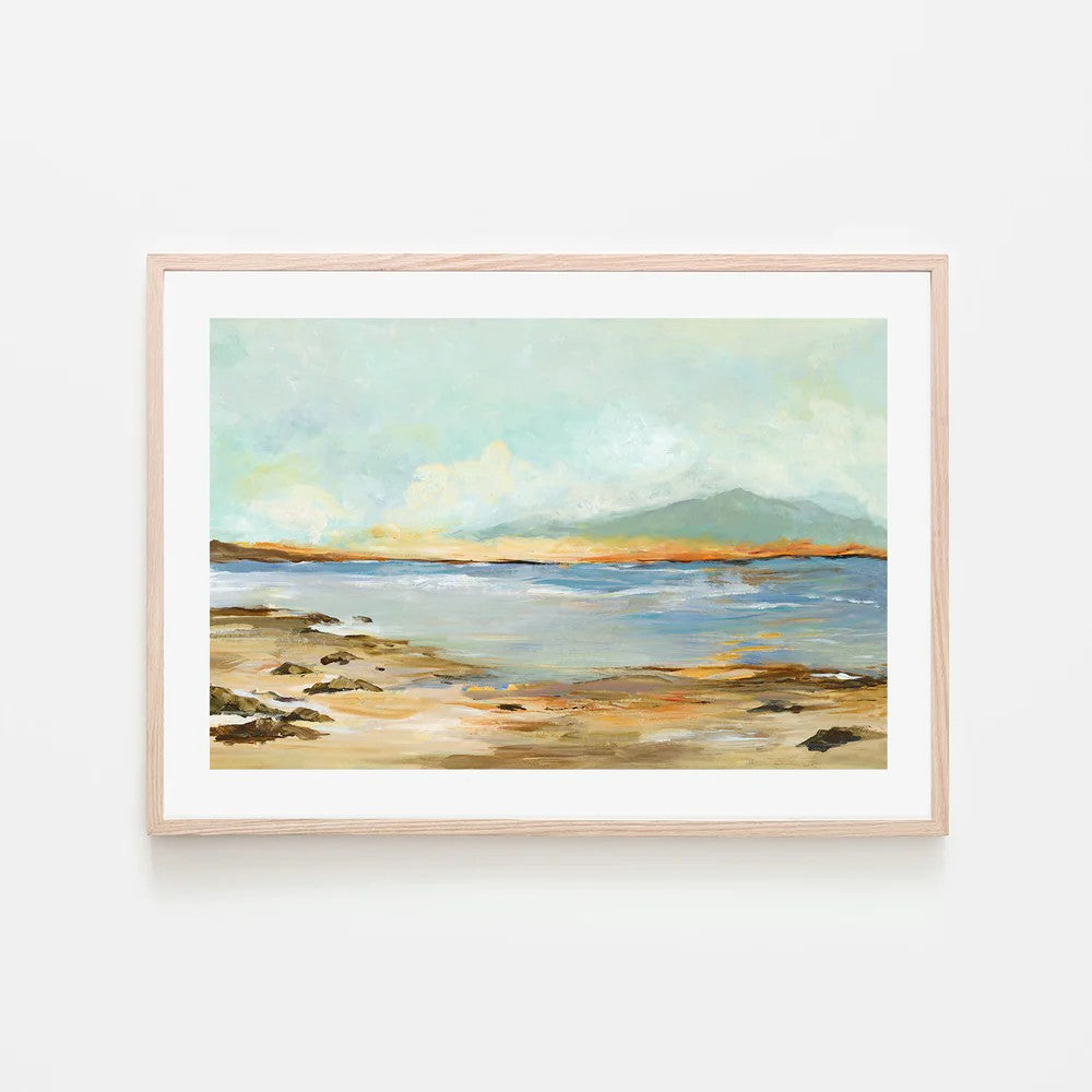 Sunset on the Sand, By Jacob Q Wall Art Gioia-Local Black Framed Poster 60x40cm