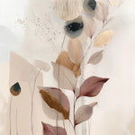 Sweet Leaves, Style C, By Bella Eve Wall Art Gioia-Local Gold Framed Canvas 50x50cm