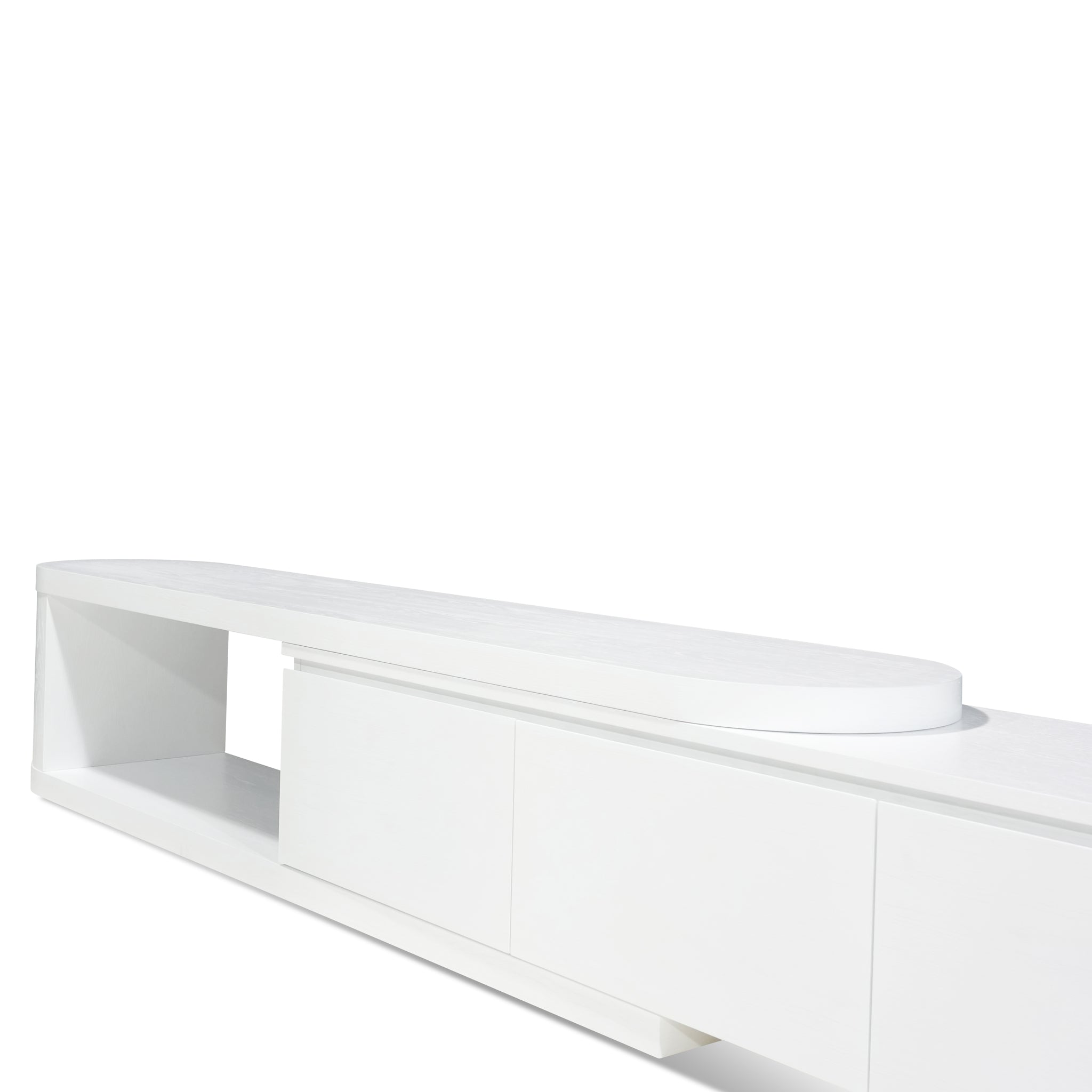 Eliza Extendable TV Entertainment Unit - Full White Oak TV/Entertainment Unit Century-Core