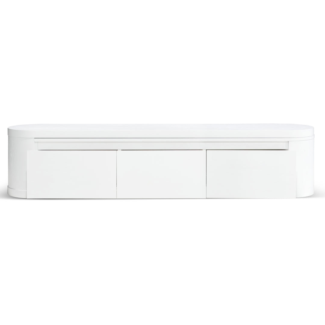 Eliza Extendable TV Entertainment Unit - Full White Oak | Interior Secrets
