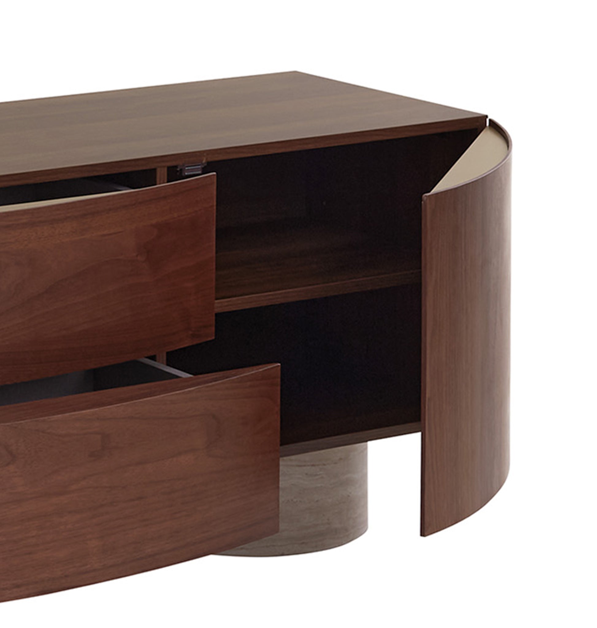 Ex Display - Dorit 1.8m TV Entertainment Unit - Walnut TV/Entertainment Unit Iggy-Core