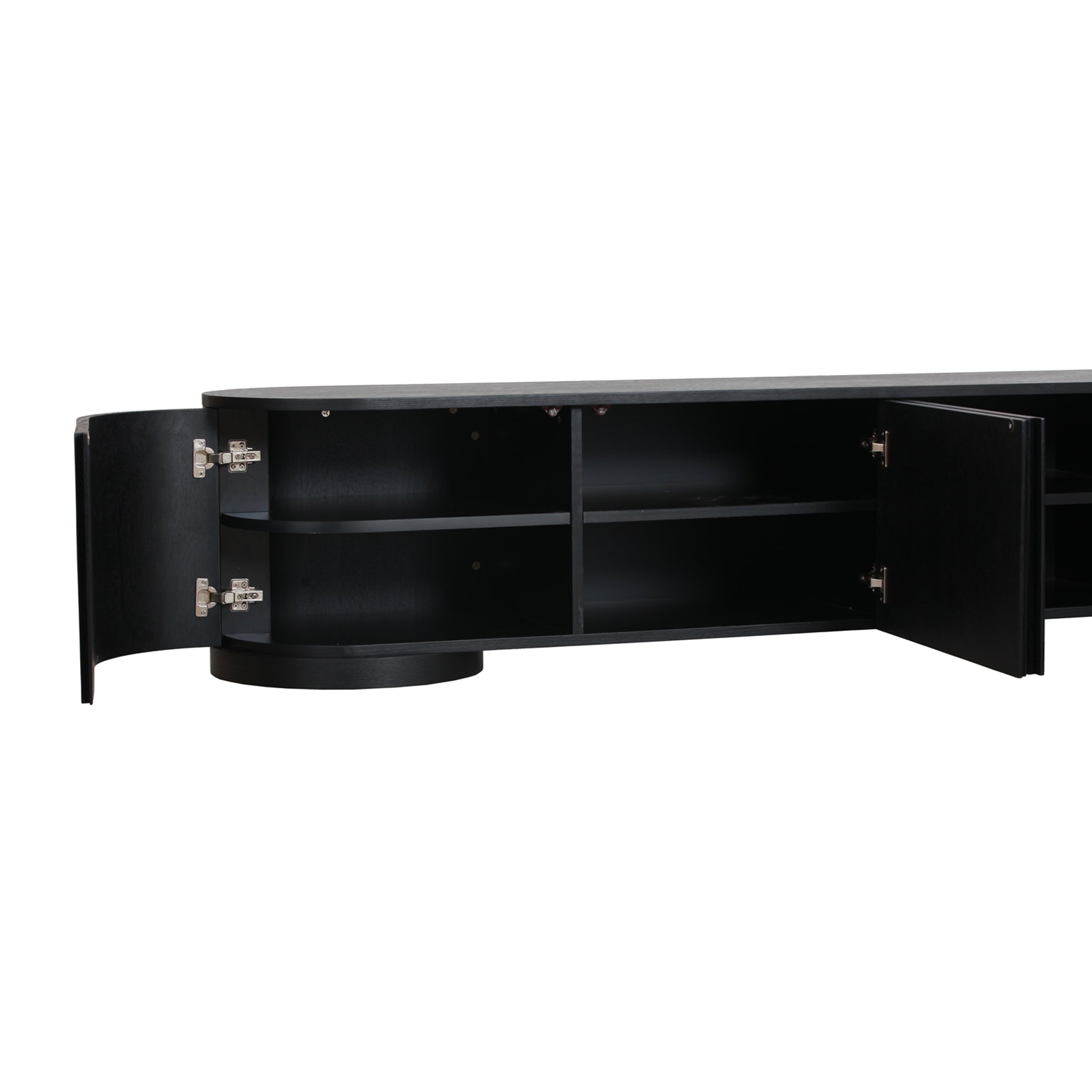 Anja 2.2m TV Entertainment Unit - Full Black TV/Entertainment Unit Dwood-Core