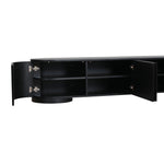 Anja 2.2m TV Entertainment Unit - Full Black TV/Entertainment Unit Dwood-Core