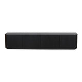 Sahar 2.2m TV Entertainment Unit - Full Black TV/Entertainment Unit Dwood-Core