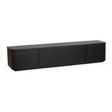 Sahar 2.2m TV Entertainment Unit - Full Black TV/Entertainment Unit Dwood-Core