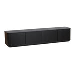 Sahar 2.2m TV Entertainment Unit - Full Black TV/Entertainment Unit Dwood-Core