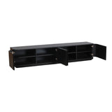 Sahar 2.2m TV Entertainment Unit - Full Black TV/Entertainment Unit Dwood-Core