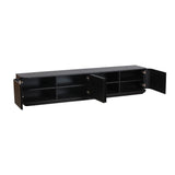 Sahar 2.2m TV Entertainment Unit - Full Black TV/Entertainment Unit Dwood-Core