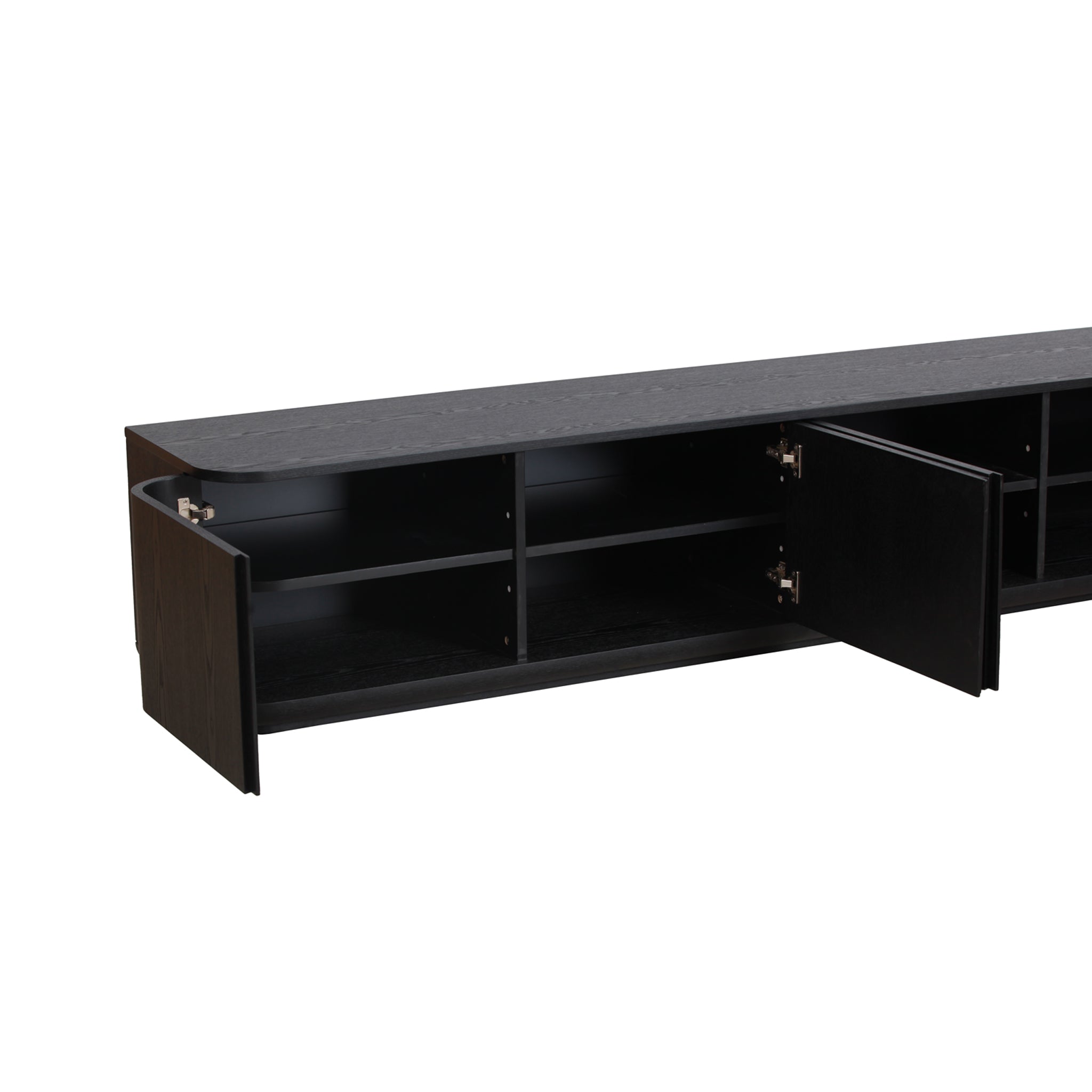 Sahar 2.2m TV Entertainment Unit - Full Black TV/Entertainment Unit Dwood-Core