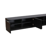 Sahar 2.2m TV Entertainment Unit - Full Black TV/Entertainment Unit Dwood-Core