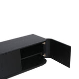Sahar 2.2m TV Entertainment Unit - Full Black TV/Entertainment Unit Dwood-Core