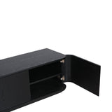 Sahar 2.2m TV Entertainment Unit - Full Black TV/Entertainment Unit Dwood-Core