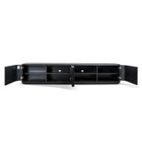 Sahar 2.2m TV Entertainment Unit - Full Black TV/Entertainment Unit Dwood-Core