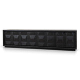 Monolith 2.2m TV Entertainment Unit - Full Black TV/Entertainment Unit Nicki-Core