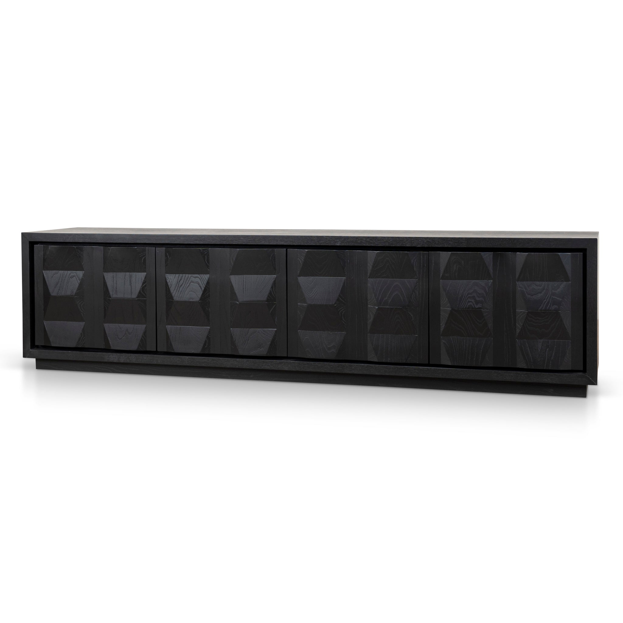 Ex Display - Monolith 2.2m TV Entertainment Unit - Full Black TV/Entertainment Unit Nicki-Core