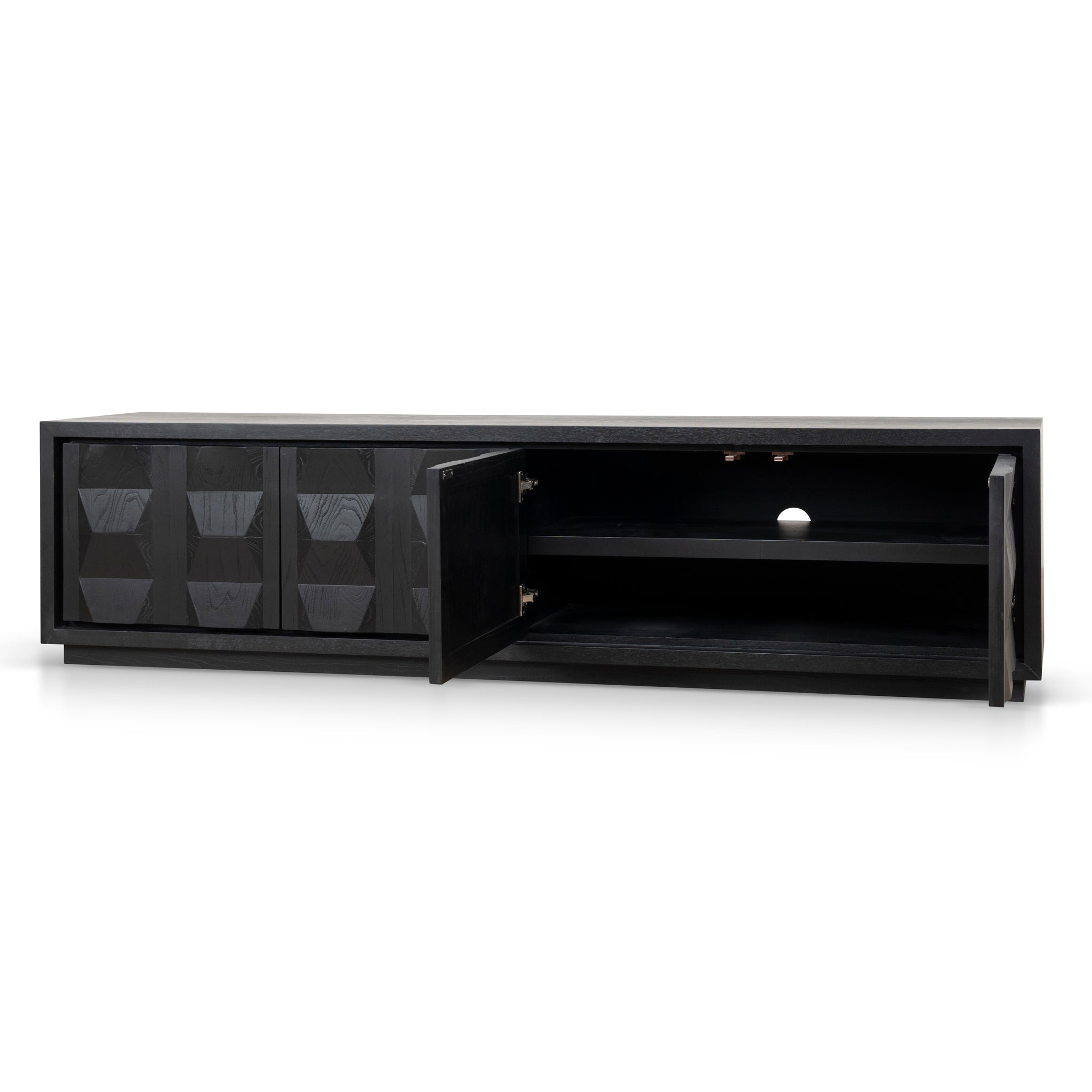Ex Display - Monolith 2.2m TV Entertainment Unit - Full Black TV/Entertainment Unit Nicki-Core