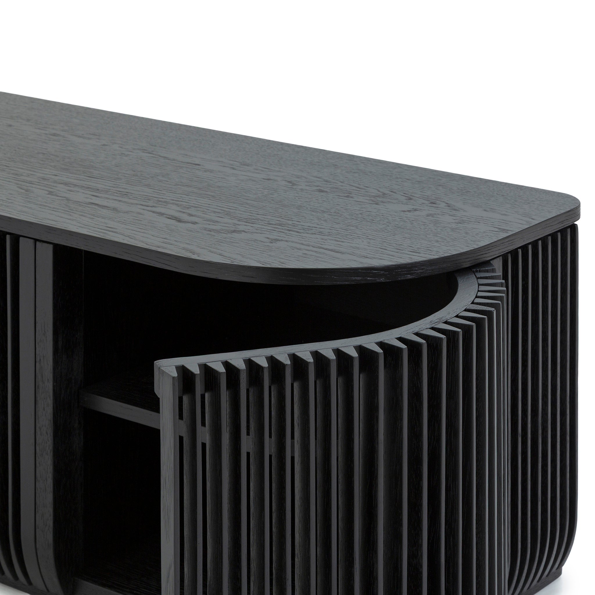 Arvena 1.75m TV Entertainment Unit - Black Stain TV/Entertainment Unit Cube Home-Core