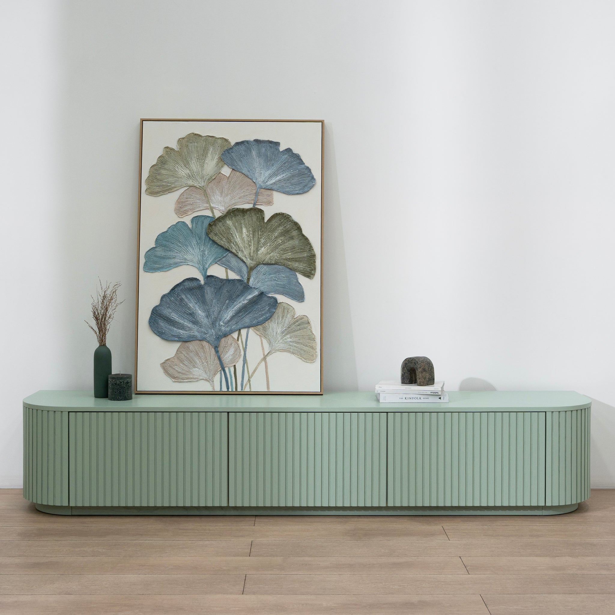 Ex Display - Marty 2.4m Entertainment TV Unit - Sage Green TV/Entertainment Unit Century-Core