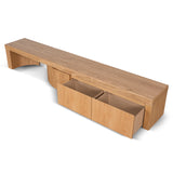 Ruvo Extendable TV Entertainment Unit - Natural Oak