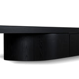 Ruvo Extendable TV Entertainment Unit - Black Oak