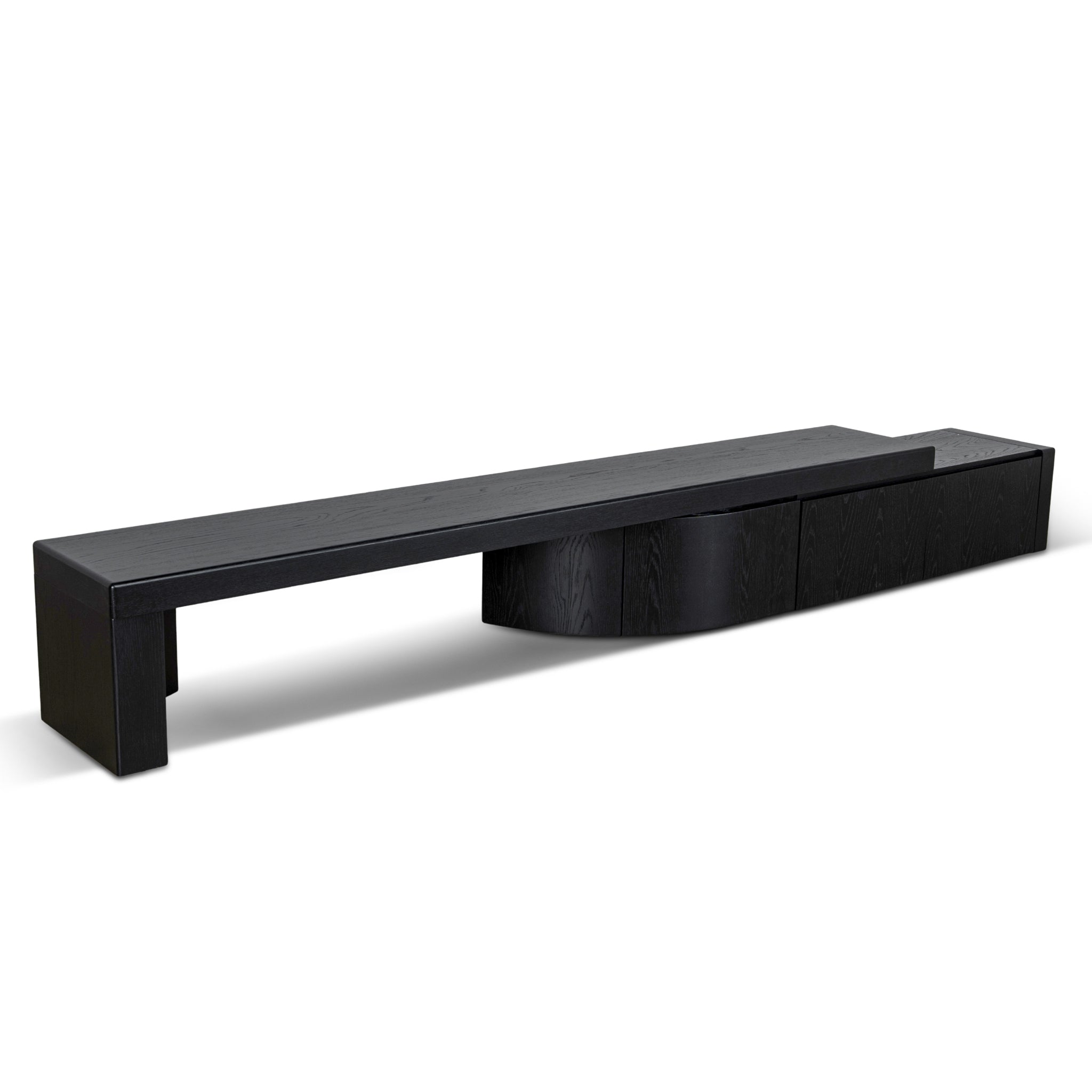 Ruvo Extendable TV Entertainment Unit - Black Oak TV/Entertainment Unit Century-Core