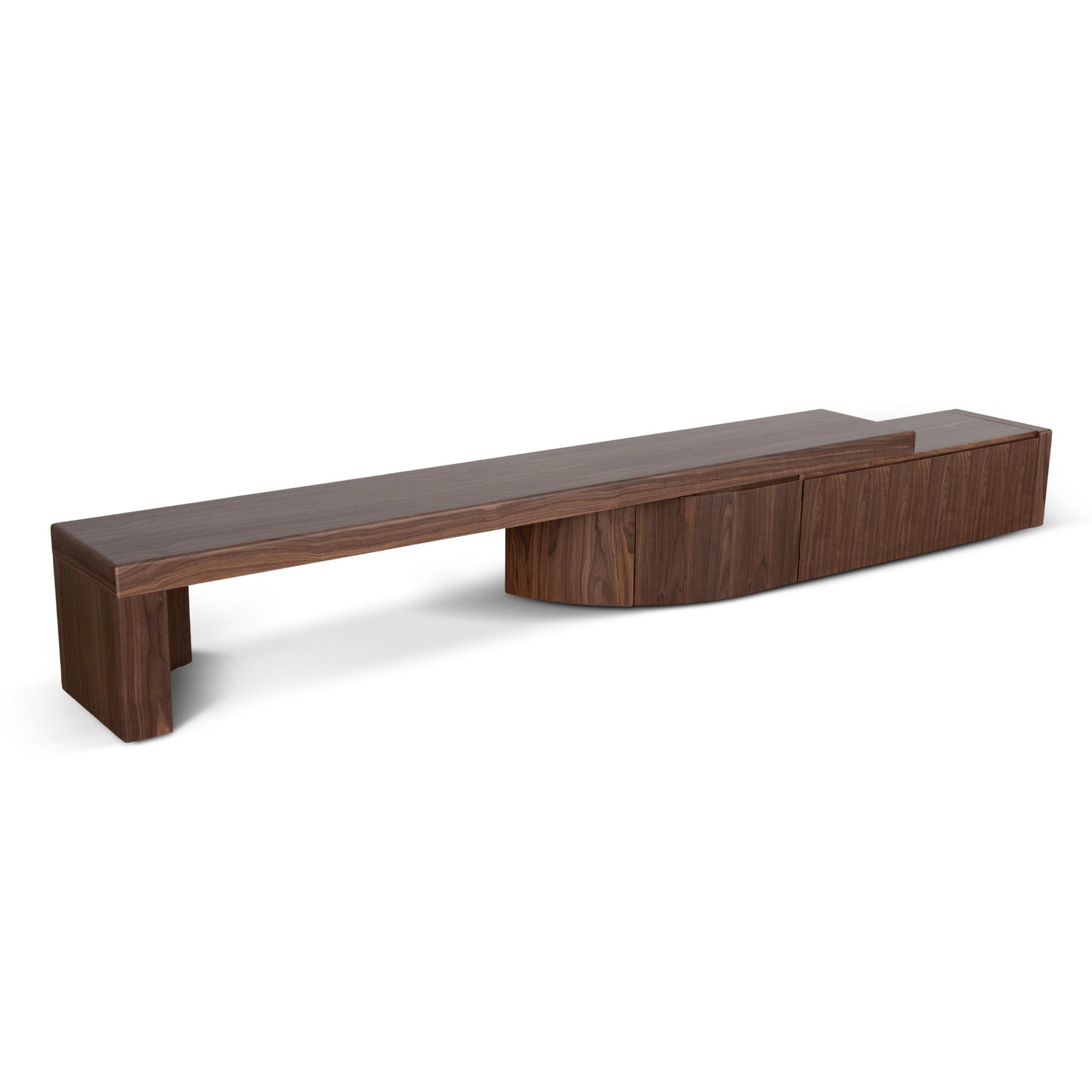 Ruvo Extendable TV Entertainment Unit - Walnut TV/Entertainment Unit Century-Core