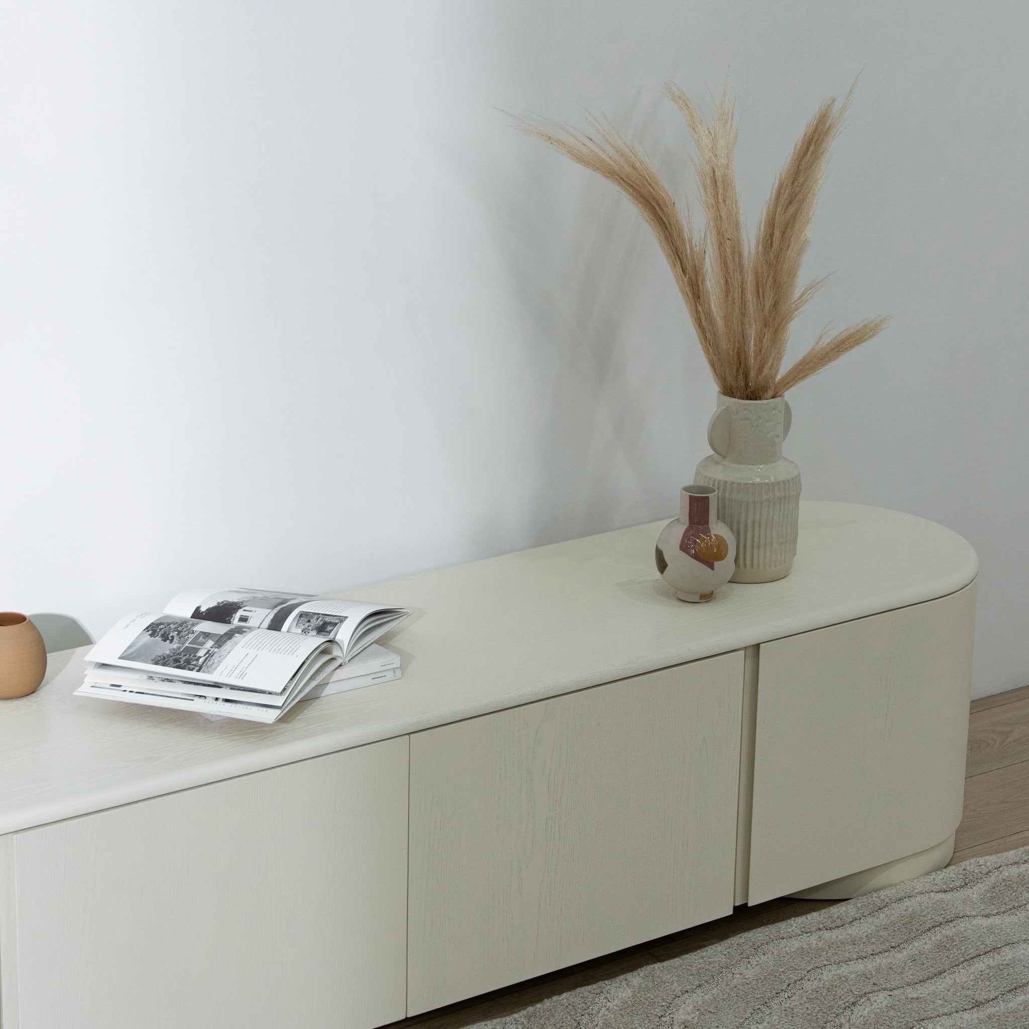 Ex Display - Anja 2.2m TV Entertainment Unit - Ivory Oat TV/Entertainment Unit Dwood-Core