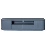Elino 2m Veneer Top Entertainment TV Unit - Light Blue TV/Entertainment Unit Dwood-Core