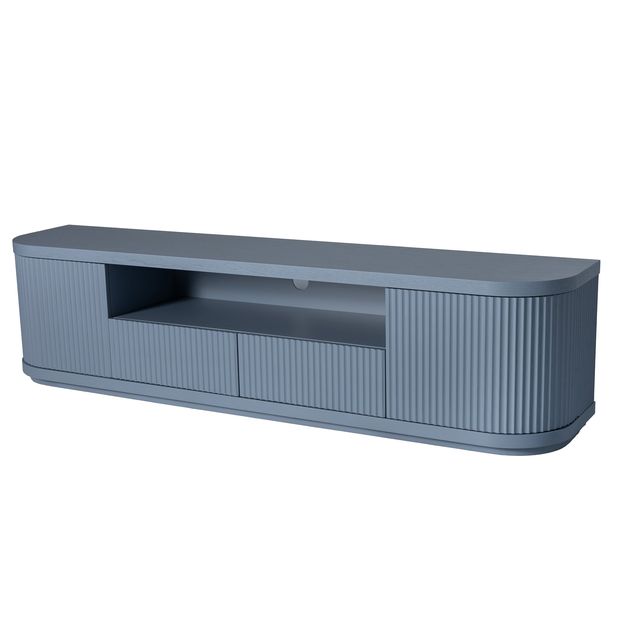 Elino 2m Veneer Top Entertainment TV Unit - Light Blue TV/Entertainment Unit Dwood-Core