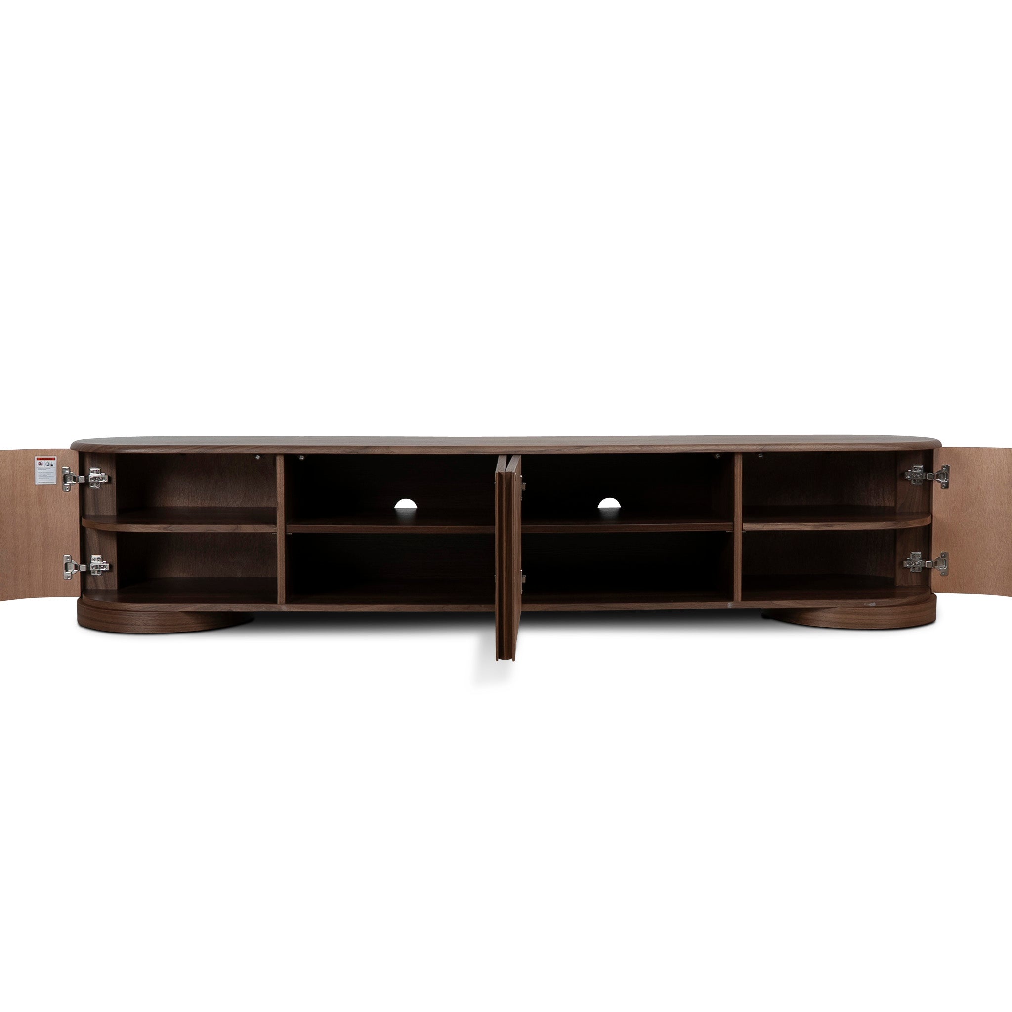 Anja 2.2m TV Entertainment Unit - Walnut TV/Entertainment Unit Dwood-Core