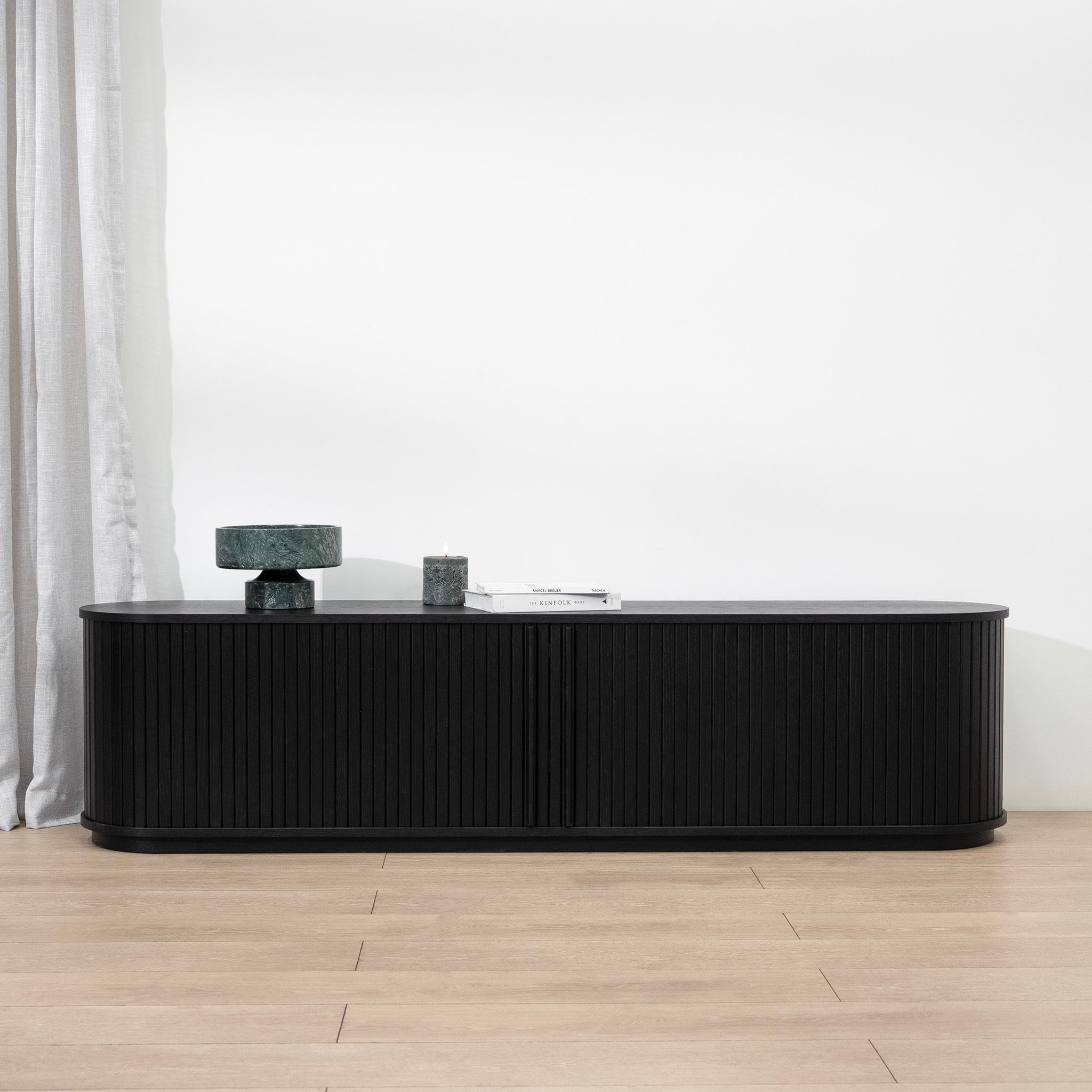 Linea 2m TV Entertainment Unit - Full Black TV/Entertainment Unit KD-Core