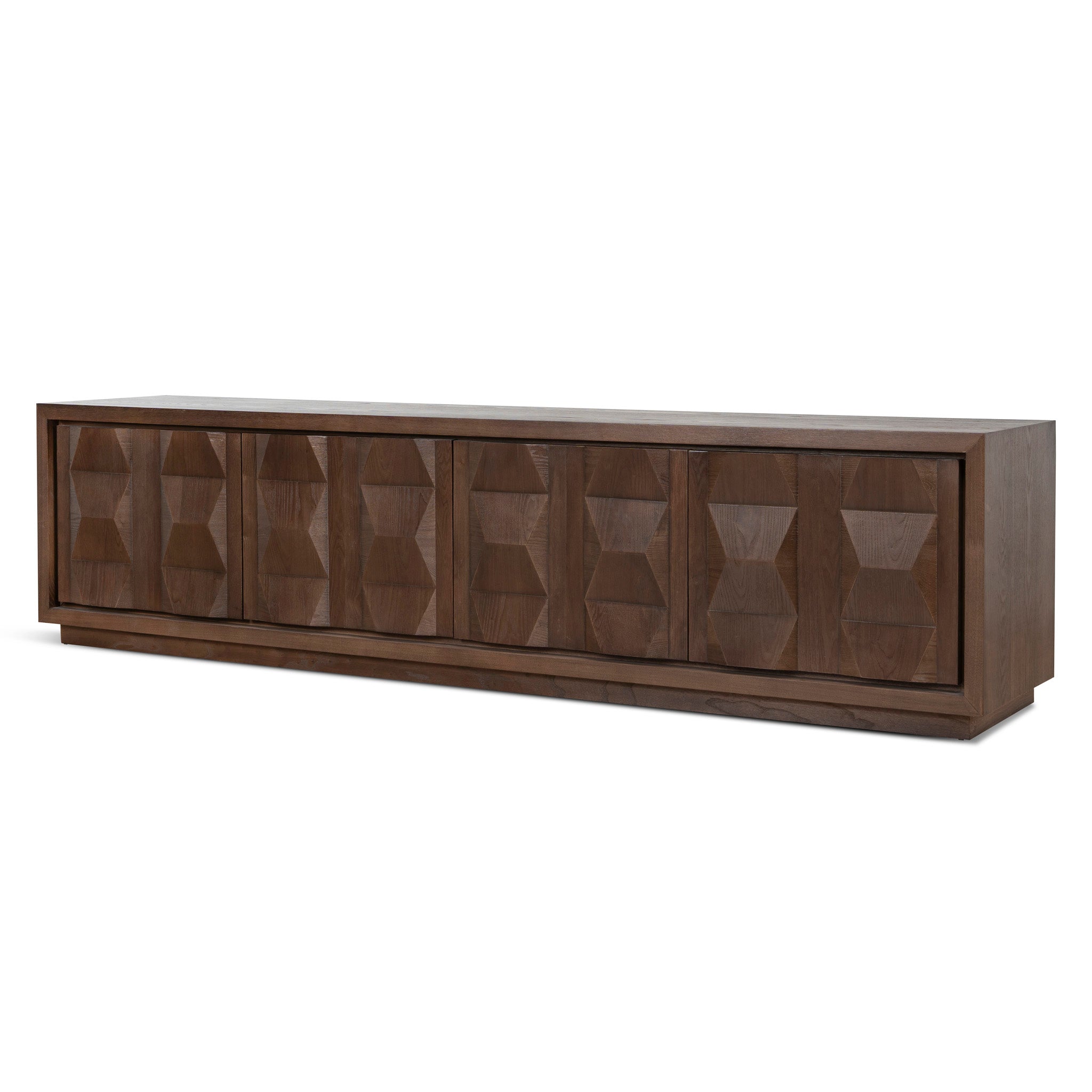 Monolith 2.2m TV Entertainment Unit - Walnut TV/Entertainment Unit Nicki-Core