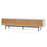 Ex Display - Alto 2m TV Entertainment Unit With Natural Drawers - Black Frame TV/Entertainment Unit Better B-Core   